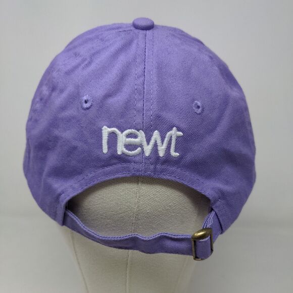 Newt Men's Slideback Hat Purple Adjustable 100% Cotton Embroidered Frog Logo - Picture 5 of 7